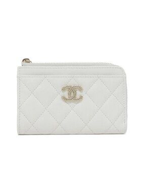 Chanel Card Case Card Holders White
